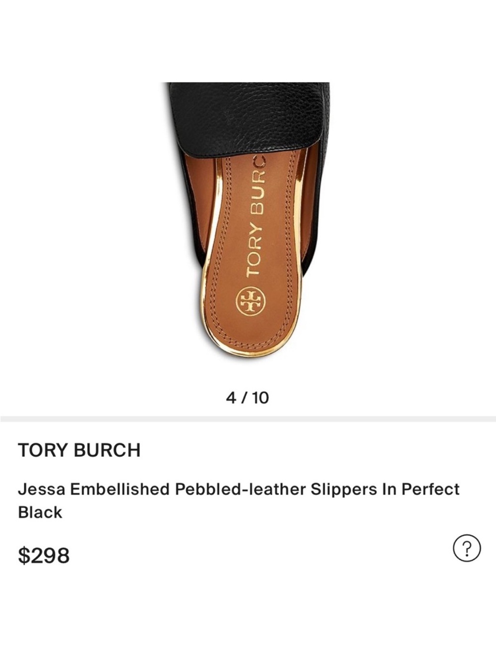 Tory Burch Jessa Backless Loafer Leather Black size 6 - Picture 12 of 12
